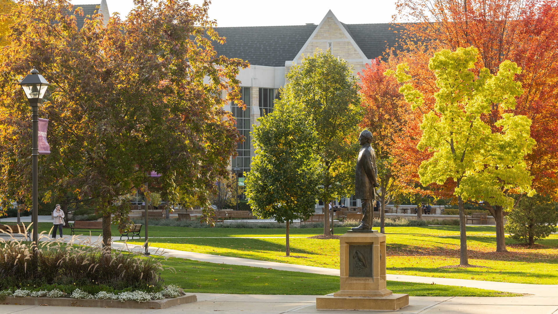 campus statue of Archbishop John Ireland